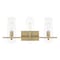 Designers Fountain Bergen Beach 24in 3-Light Brushed Gold Glam Indoor Vanity Light with Clear Glass Shades D256M-3B-BG - alternate 1